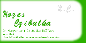 mozes czibulka business card